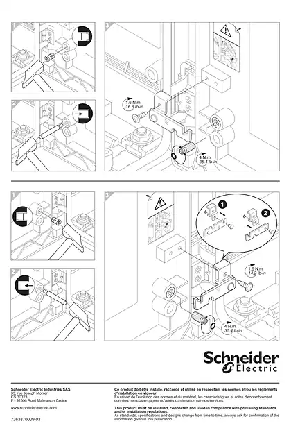 schneider施耐德PanelSeT PLA - NSYRETPLA - Door Retainer for PLA_ PLAZ_ PLAT - Instruction sheet